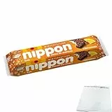 usy Bundle für Nippon Winteredition Häppchen Puffreis mit Schokolade Typ Winterorange (200g Packung) + usy Block