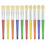 Anezus große, mollige Malpinsel, runde und flache Pinsel für waschbare Acrylfarbe, 10 Stück