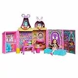 Enchantimals-Freundschaftsspielhaus, Puppenhaus mit Möbeln, 1 Puppe und Haustierfreund, Tierspielzeug mit 7 Spielbereichen und 24 Accessoires, HXL53
