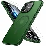 Miracase für iPhone 12/12 Pro Hülle für Magsafe[mit 2 9H+ Panzerglas] [TOP Militärschutz & Magnetkraft] Stoßfest Kratzfest mit Samtiger Haptik Handyhülle für iPhone 12/12 Pro Hülle 6,1', Grün