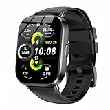 ganopterygon Smartwatch mit 2 Zoll HD-Touchscreen, Bluetooth-Anrufe, 130+ Sportmodi, 24/7 Herzfrequenz- und Schlafmonitor, IP67 wasserdicht, iOS/Android kompatibel