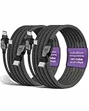 EndlesShine USB-Kabel Typ C auf C, 180 ° drehbar, PD 240 W (2 Stück 6 + 1,8 m) USB 2.0 480 MBPS & Datenübertragungskabel, Handy-Ladekabel für Typ-C-Geräte (schwarz)