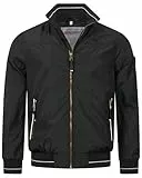 Geographical Norway Herren Übergangsjacke - Leicht, Winddicht, mit Reißverschlusstaschen - Atmungsaktive Outdoorjacke mit Netzfutter Frühlingstage Herbst Jacke Blouson, Farbe:Schwarz, Größe:L