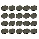 Milisten 20 Stücke Metall Mantel Tasten Flache Taste Frauen Anzug Mantel Taste Hemd Anzug Hose Taste Runde Nähen Taste für Diy Handwerk Sport Mantel Jacke Uniform (Hellschwarz)