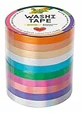 folia 26437 - Washi Tape, Klebeband aus Reispapier, Hotfoil, 10er Set - ideal zum Verzieren und Dekorieren