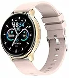 findtime Smartwatch Damen mit Telefonfunktion Digital Armbanduhr Fitnessuhr Fitness Tracker Smart Watch Uhren Telefonieren mit Lautsprecher Blutdruck Schrittzähler Damenuhr Sportuhr Rosegold Rosa