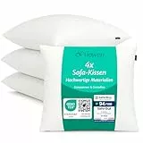 Flowen Kissen 40x40 Kopfkissen 4er Set Dekokissen für Bett und Sofa Innenkissen Hypoallergene Sofakissen Anti-Milben Weiche Zierkissen mit Kissenbezug Mikrofaser Abnehmbar und Waschmaschinenfest