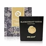 Airkeep Duftkerze Blackcurrant Vetiver, 220g Kerze mit langer Brenndauer bis zu 46 Stunden, Geschenke Kerze für Frauen Männer