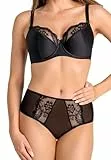 Teyli Damen BH mit Bügel - BH Halbgepolstert Bra - BHS Grosse Grössen - Große Brüste - Komfort Starker Halt - Damen BHS Frauen Bra Schwarz 90L