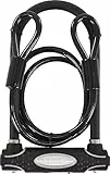 MASTER LOCK Bügelschloss mit Schlaufenkabel [Schlüsselschloss] [mit Halterung] [Zertifiziertes Fahrrad Schloss - Secure-Gold-Zertifikat] 8274EURDPRO - Ideal für Fahrräder