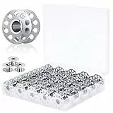 25 Stück Spule Nähmaschine Leer mit Aufbewahrungsbox, Metall Leer Unterfadenspule, Nähmaschinenspule, Spule Nähmaschine Leer mit Aufbewahrungsbox Metall Garnspule für handwerkliche Nähspulennähmaschin