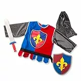 Melissa & Doug Knight Rollenspiel-Kostüm-Anziehset (4-teilig) | Spiel vorgeben | Halloween kostüm|3+ | Geschenk für Jungen oder Mädchen