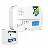 Smartwares Kohlenmonoxid melder, 10 Jahre Sensor, 1.5 Testsieger Wertung, mit Display und Testknopf - FGA-13041