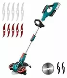 KIESBOHR 3-in-1 Akku-Rasentrimmer & Motorsense Kompatibel mit Makita 18V Akkus | Freischneider für Mähen, Kanten & Büsche | Bürstenloser Motor, Teleskopstiel & Drehkopf (ohne Akku)