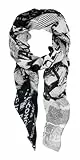 Desigual Tuch Newspaper Rectangle Foulard Black schwarz