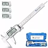 Kynup Messschieber Digital, 150 mm Schieblehre Digital Edelstahl, Elektronik Messschieber Messwerkzeuge, voll ausgeschaltet, LCD Display für Haushalt und Industrie Messung Messlehre