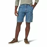 Wrangler Authentics Herren Classic Cargo Stretch Short Cargos, Mittlere Tönung, Denim, 34