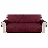 Deconovo Sofahusse Sofabezug Sofaüberwurf Sesselbezug Couch husse, 3-Sitzer, Burgund