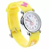 UKCOCO Lovely Kids Watch Mit Blumenmuster Einstellbare Silikon-Armbanduhr Für Mädchen Praktische Und Bequeme Kinderuhr Perfektes Für Weihnachten Und Geburtstage