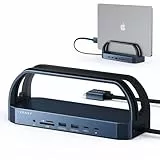 iVANKY 12-in-2 FusionDock 2 Vertikales Docking Station Stand für MacBook Pro mit 150W Netzteile, Dual 4K@60Hz Monitor Dock für Mac M3/M4 Pro/Max Display mit 2HDMI, 96W PD, 6 USB, Ethernet, SD/TF Audio