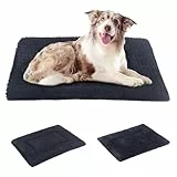 BVAGSS Orthopädisches Hundebett, Waschbar Hundekissen flauschig Hundematte, Umkehrbar Weiche und Warme Hundematte für klein mittel große Hunde XH079 (91x58x4cm,Dark Grey)