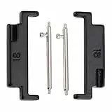 1 Paar 18–22 Mm Metall-Uhrenarmband-Adapter, Premium-Verbindungsset für Smartwatches, Originelles Design, , mit 2 Federstegen, Universelle Passform Smartwatch Armband Anschlussadapter Set (Schwarz)
