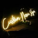 NEONAPM Neon Schild Personalisiert, LED Leuchtreklame Anpassbar für Bar, Hochzeit, Geburtstag, Jubiläum, Party, Neonlicht für Gaming Zimmer Schlafzimmer Heim Deko, Neon Sign 26-155cm breit