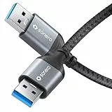 Sonero® USB-A auf USB-A Datenkabel, Verbindungskabel, Kabel Typ A, 3.0, 5GB/s, space grey/schwarz, 1,50m
