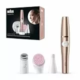 Braun Gesichtsepilierer Damen FaceSpa Pro, Beauty Set SE921, Bronze - Damenbart Entferner, Gesichtsreinigungsbürste, Aufbewahrungsbox, Haarentfernung, Reinigung und Hautstraffung, Wasserdicht