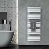 VILSTEIN® Badheizkörper [160x60cm] - Handtuchheizkörper Elektrisch einsetzbar [SEITLICH OFFEN] - Handtuchtrockner Badezimmer - Handtuch Heizkörper Bad - Handtuchheizung - Wandheizkörper - (Weiß)