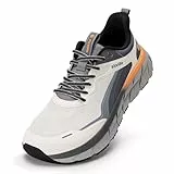 FitVille Extra Weit Laufschuhe Herren Sportschuhe Atmungsaktive Traillaufschuhe Leicht Joggingschuhe Walking Schuhe Farbverlauf Grau/Orange 47 EU X-Weit
