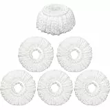 Ersatz-Moppköpfe für 15,2–16 cm große Universal-Dreh-Moppköpfe, Mikrofaser-Ersatz-Moppkopf, Mikrofaser-Wischmopp, Hurrican Casabela Mopnad, Haushaltsreinigung, kommerzieller Moppkopf-Ersatz, 6 Stück