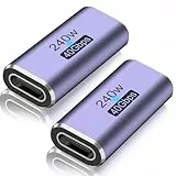 Tobfit USB C Female zu USB C Female Adapter(2Stück) OTG Type C Konverter 40Gbps für Type C Schnittstellen Geräten