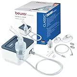 Beurer IH 16 Inhalator, Inhalationsgerät für Kinder und Erwachsene, bei Erkältungen und Atemwegserkrankungen der oberen und unteren Atemwege, einfache Reinigung, kompaktes Design, grau-weiß