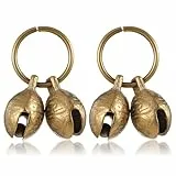 LXUEJIE 2 Stück Laute Hundeglocken, Messingglocken Glocken für Katzen und Hunde Ortungsglocke Vintage Hundeglocke Kleine Glocke Halsband Anhänger für Haustiere Trainieren Heimtürdekoration