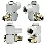 Tailonz Pneumaitc 1/4 Zoll Druckluft Werkzeug Drehkupplung Aluminium Luftschlauchanschluss 360 Grad drehbar Adapter für Druckluftwerkzeuge Industrial tragbar schwenkbar (4Pack)