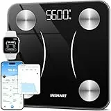 INSMART Personenwaage Digital, Waage personen mit Bluetooth, Körperfettwaage für BMI, Gewicht, Körperfett, Pulsschlag, Muskelmasse, Wasser, Protein, Skelettmuskel, Knochengewicht, BMR, usw.