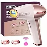 NIKYJM IPL Geräte Haarentfernung Laser mit Kühlfunktion, 3 Erweiterte Funktionen HR/SC/RA, 9 Energiestufen, Laser Haarentfernun für Männer/Frauen/Gesicht/Bikini/Körper