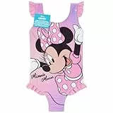 Get Trend Disney Minnie Mouse Badeanzug Mädchen Schwimmanzug mit Bequemen Trägern Badeanzüge für Mädchen zum Schwimmen und Baden (3-4 Jahre, Rosa Minnie Mouse)