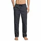 Schiesser Herren Lange Schlafhose Web - Mix + Relax Pyjamaunterteil, Dunkelblau_163842, 54 EU