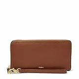 Fossil Brieftasche für Frauen Logan, PU, PVC Zip Clutch braun 19,7 cm L x 1,9 cm B x 10,2 cm H SL7831200
