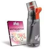 air up® Flasche Twist Pro Starter Set Original, inkl Pods in 5 Geschmacksrichtungen 1l Trinkflasche mit Geschmack, zuckerfrei I auslaufsicher, spülmaschinenfest & BPA frei I in Charcoal Grey