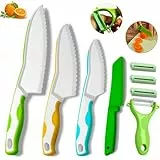 Goodchef Kindermesser (8-teiliges),Schälermesser set,Montessori Messer für Kinder messer ab 2 Jahren Kindersicheres Lernmesser,küchenset, Kinder schneideset, Geschenk kleine Küchenhelfer.