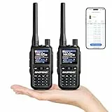 Baofeng GT-5R Mini 5W Dualband-Handfunkgerät, kabellose App-Programmierung, 999 Kanäle, Dual-PTT, USB-C-Ladeanschluss, Airband/FM-Empfänger, Taschenlampe, UHF/VHF Taschen-Walkie-Talkie (2er-Pack)