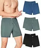 YESWEL Bambus Boxershorts Herren，6er Pack Atmungsaktive Unterhosen Männer, Lockere Retro Unterwäsche mit Eingriff XL