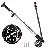 Hochdruck Dämpferpumpe (Max 300 PSI), 2-in-1 Fahrrad-Gabelpumpe mit Manometer und Entlüftungstaste, Mini Dämpferpumpe für MTB und Rennradgabel, Silber