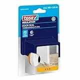 tesa INSULATION Türdichtung - selbstklebende Türboden-Schaumstoffdichtung - Zimmertürdichtung zum Schutz vor Kälte, Zugluft, Staub und Feuchtigkeit - Weiß - 1 m x 38 mm