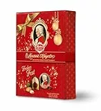 Reber Echte Reber Mozart-Kugeln, Weihnachts-Edition, Pralinen aus Zartbitter-Schokolade, Marzipan, Nougat, Ideales Weihnachtspräsent, 4 x 6er-Packungen