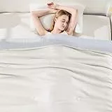 Qucover Kühlende Bettdecke, Sommerdecke aus Baumwolle und Mikrofaser, Dünne Kühlende Doppelbett,Sommerbettdecken ohne bezug nutzbar, Leichte&Weiche (Beige-Grau, 150 * 200cm)