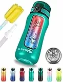 MY VESPERBOX® Edelstahl Thermosflasche Kinder [INK. STROHHALM & SIEB] - Isolierflasche für Jungen & Mädchen - Thermo Trinkflasche für Kindergarten & Schule - Auslaufsicher - BPA FREI